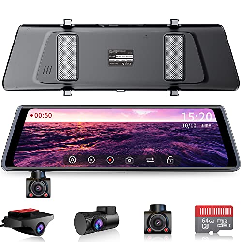 Amazon.co.jp: RROOT ドライブレコーダー ミラー型 [第二世代・3カメラ